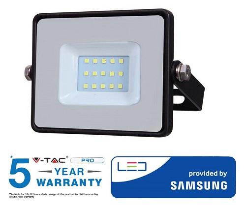 Proiettore Led 10W Luce Fredda 800 Lumen PRO Nero
